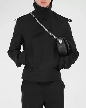 Мужской плащ из смесового шелка Burberry, цвет Black