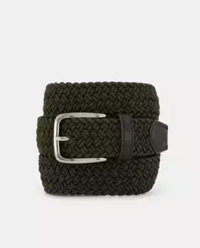 Мужской плетеный эластичный ремень Easy Wear, цвет Kaki