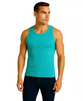 Мужской плотный майка с рубчиком Galaxy By Harvic, синий