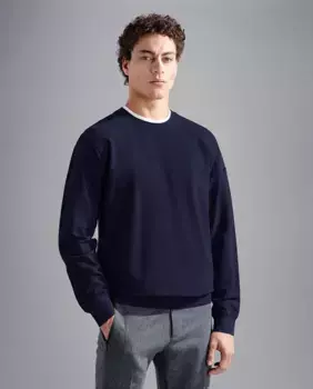 Мужской плюшевый воротник-коробка x soft Paul & Shark, темно-синий