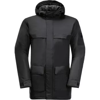 Мужской походный дождевик Jack Wolfskin, черный/серый