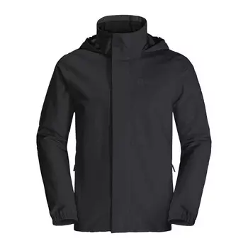 Мужской походный дождевик Jack Wolfskin, цвет schwarz/schwarz/kohlengrau