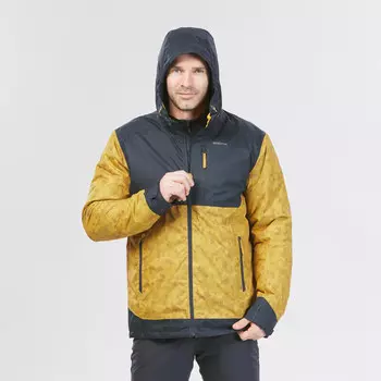 Мужской походный дождевик Quechua, цвет graphitgrau/ockergelb