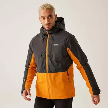 Мужской походный дождевик Regatta, цвет carbongrau/grau/mango