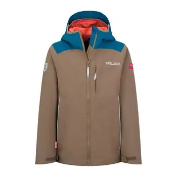 Мужской походный дождевик Trollkids, цвет ebenholzbraun/blau/orange