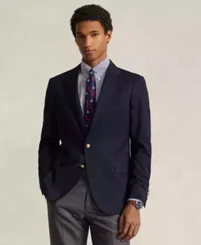 Мужской поло-блейзер Modern из габардина с добавлением шерсти Polo Ralph Lauren, синий