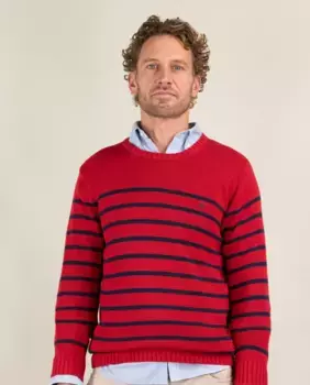Мужской полосатый хлопковый свитер El Ganso, красный