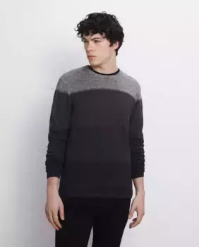 Мужской полосатый свитер Easy Wear, темно-серый