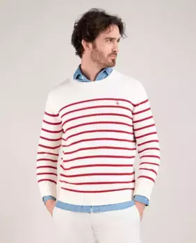 Мужской полосатый свитер El Ganso, красный