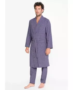 Мужской полусезонный халат синего цвета El Bho Nocturno, гранатовый