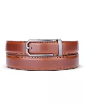 Мужской полый кожаный ремень с храповым механизмом ручной работы Gallery Seven