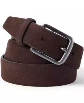 Мужской пояс из замши Lands' End, коричневый
