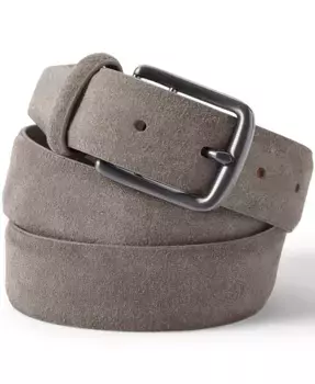 Мужской пояс из замши Lands' End, серый