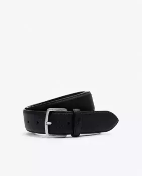 Мужской пояс с эффектом пике из бушлата Lacoste, чёрный