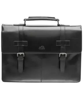 Мужской портфель для ноутбука и планшета 15.6" Buffalo Collection с двумя отделениями Mancini, коричневый