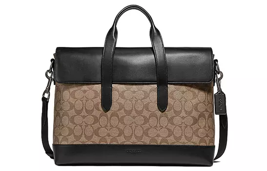 Мужской портфель Hamilton 38 Monogram с большой сумкой COACH
