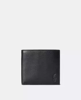 Мужской портфель из гладкой зернистой кожи Ralph Lauren, черный