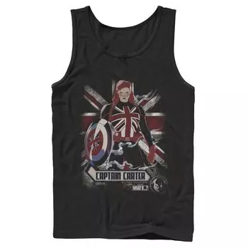 Мужской постер с флагом Marvel «Что если капитан Картер» и майка Licensed Character