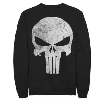 Мужской потертый свитшот с символом черепа Marvel Punisher Licensed Character