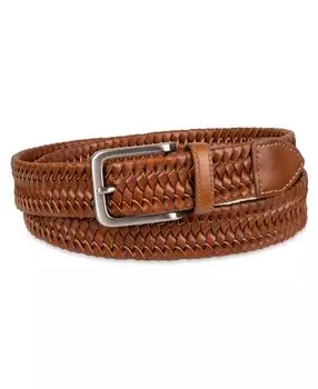Мужской повседневный эластичный плетеный кожаный ремень Tommy Bahama