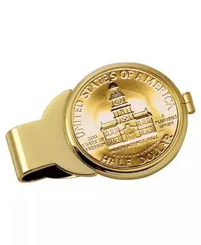 Мужской позолоченный зажим для денег в полдоллара для монеты в честь 200-летия Джона Кеннеди American Coin Treasures, золото