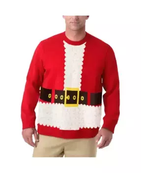 Мужской праздничный свитер с круглым вырезом Holiday Crewneck KingSize, красный