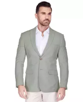 Мужской приталенный блейзер из смесового льна Gino Vitale, синий