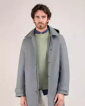 Мужской прорезиненный тренч на молнии El Ganso, серый