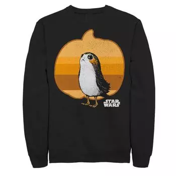 Мужской простой свитшот в полоску с тыквой Star Wars Porg