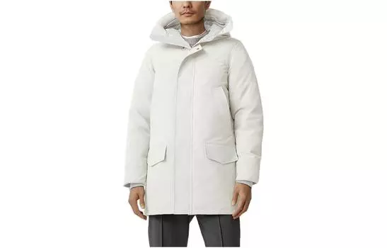 Мужской пуховик Canada Goose, молочный