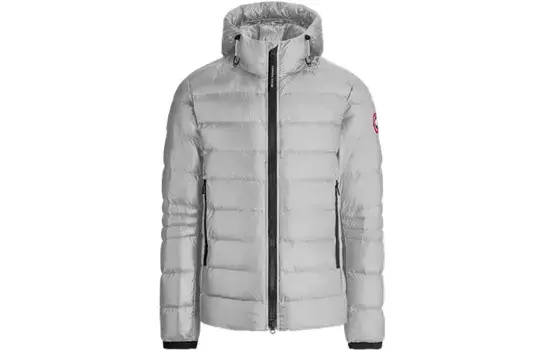 Мужской пуховик Canada Goose, серебряный
