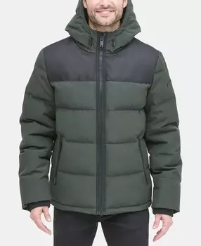 Мужской пуховик из смешанной техники DKNY