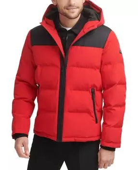 Мужской пуховик из смешанной техники DKNY