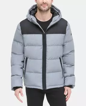 Мужской пуховик из смешанной техники DKNY