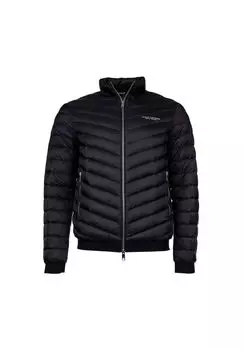 Мужской пуховик - микрофибра, логотип ARMANI EXCHANGE, черный