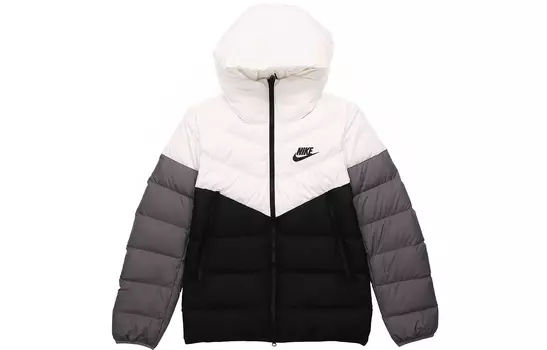 Мужской пуховик Nike, Черно-белый