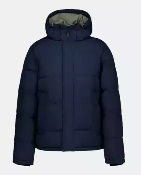 Мужской пуховик плотный водоотталкивающий, передние накладные карманы, стрейч Easy Wear, темно-синий