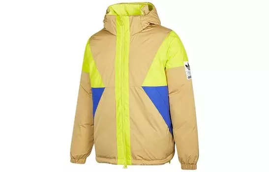 Мужской пуховик Revers Down Jkt цвета хаки Adidas Originals, желтый