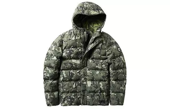 Мужской пуховик Timberland, камуфляж зеленый