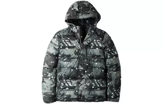 Мужской пуховик Timberland, серый камуфляж