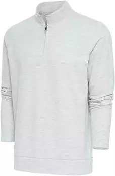 Мужской пуловер для гольфа с молнией 1/4 Antigua Gambit, светло-серый