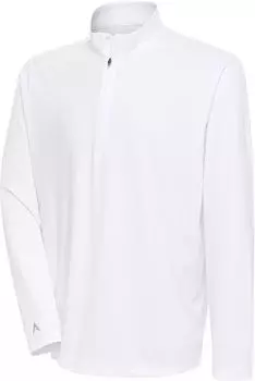 Мужской пуловер для гольфа с молнией 1/4 Antigua Tribute, белый