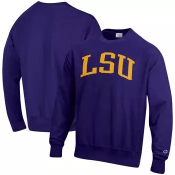 Мужской пуловер фиолетового цвета Champion LSU Tigers Arch обратного переплетения свитшот