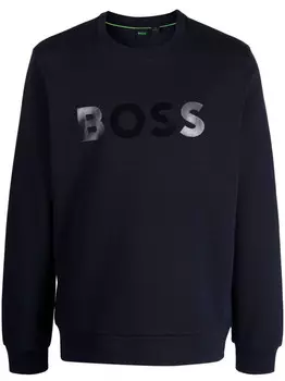 Мужской пуловер Hugo Boss Salbo Mirror Ncsa Slim Fit из хлопка, цвет Navy Blue