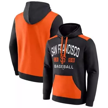 Мужской пуловер с капюшоном черного/оранжевого цвета с логотипом San Francisco Giants Chip Fanatics