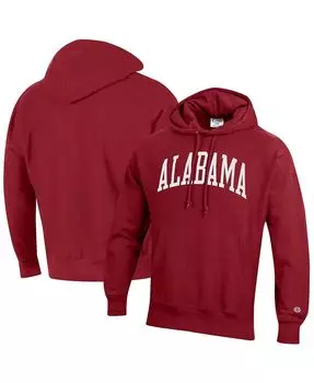 Мужской пуловер с капюшоном Crimson Alabama Crimson Tide Team Arch обратного переплетения Champion