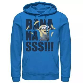 Мужской пуловер с капюшоном Despicable Me Minions Dave Goes Bananas Licensed Character