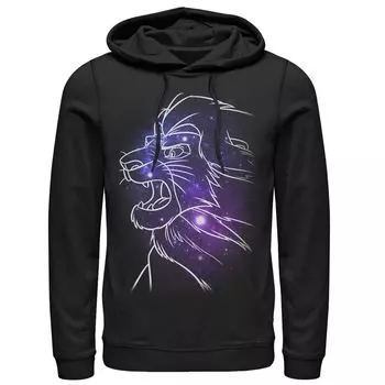 Мужской пуловер с капюшоном Disney King Lion King Mufasa Galaxies Licensed Character