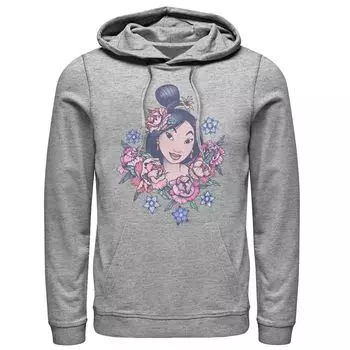 Мужской пуловер с капюшоном Disney Mulan с цветочным принтом Licensed Character