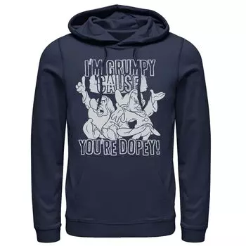Мужской пуловер с капюшоном Disney Snow White Grumpy Cause You're Dopey Licensed Character